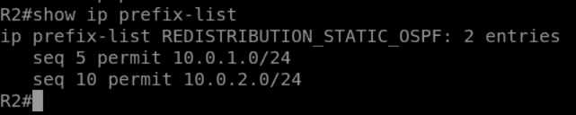 show ip prefix-list